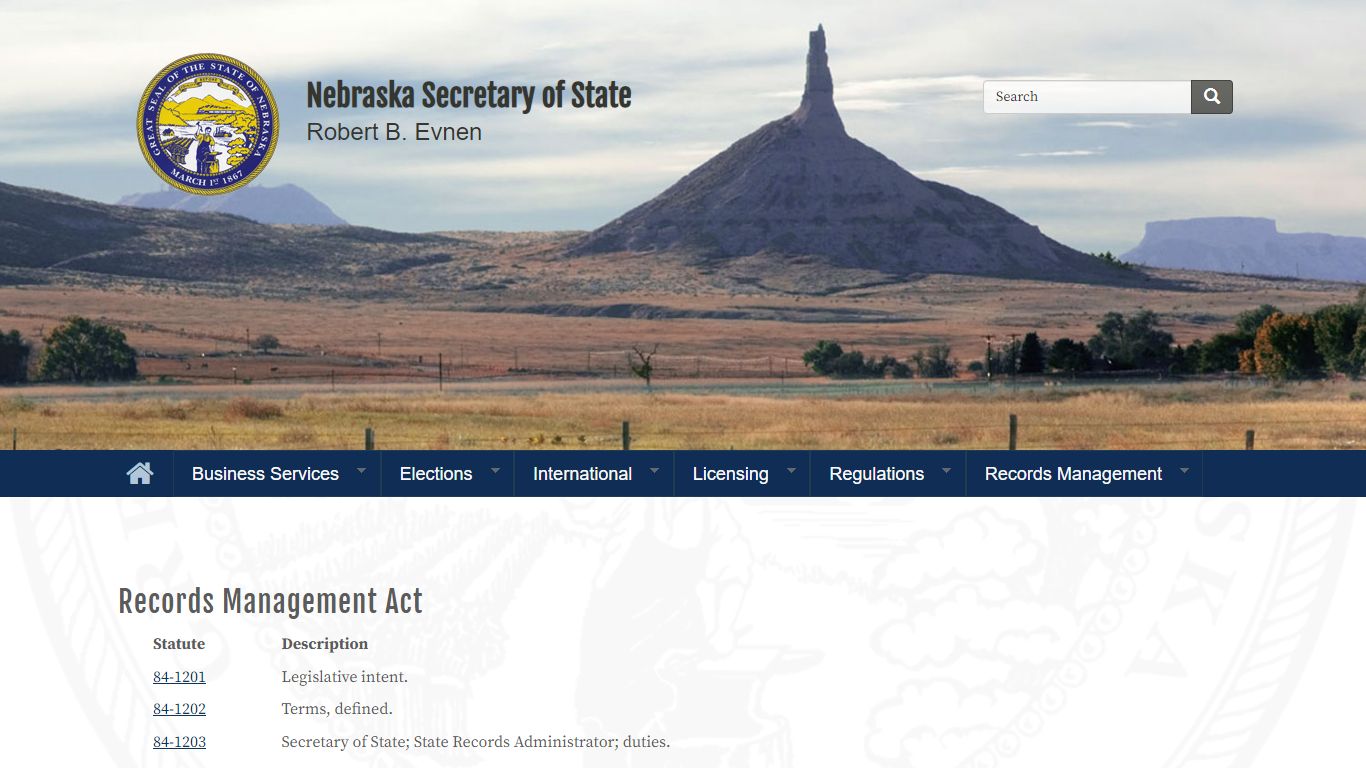 Records Management Act | Nebraska Secretary of State